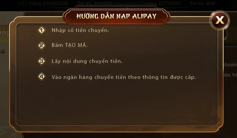 Hướng dẫn các bước nạp tiền qua ngân hàng tại IWin - An toàn - Bảo mật.